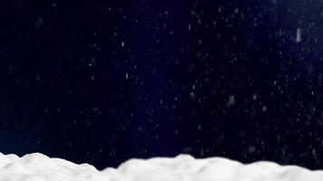 neigeux recouvrir animation capricieux averses pour dessin animé film avec une bonhomme de neige est permanent dans le neige video