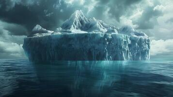 A huge iceberg or glacier in Arctic or Antarctic waters photo