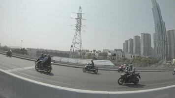 A slowmotion of traffic jam at the downtown in Ho Chi Minh video