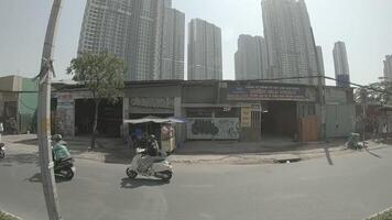 A slowmotion of traffic jam at the downtown in Ho Chi Minh video