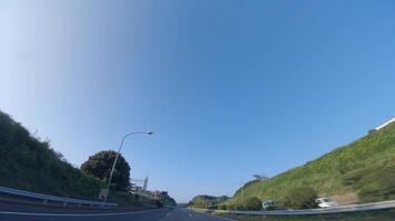 uma pov tiro do rodovia às dentro Japão de baixo ângulo video