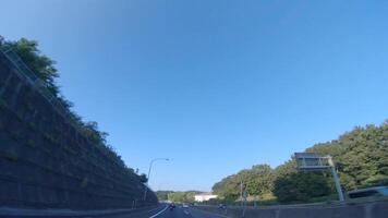 un pov Disparo de autopista a en Japón por bajo ángulo video
