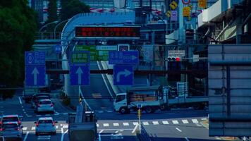 A timelapse of downtown street at Sotobori avenue in Tokyo daytime long shot panning video