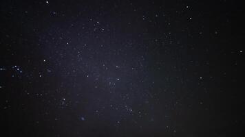 A timelapse of starry sky at night in Morocco wide shot video