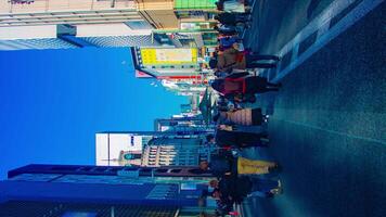 un lapso de tiempo de el ciudad calle a el céntrico en ginza tokio tiempo de día vertical inclinación video