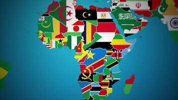 république de le Congo drapeau pays nation contour monde carte mouvement graphique video