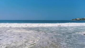 Amazing huge big surfer waves at beach Puerto Escondido Mexico. video