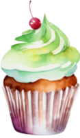 Cupcakes watercolor clipart illustration png