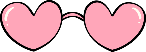 maravilloso corazón forma lentes png