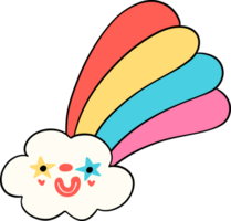 groovig Clown Regenbogen, clowncore Gekritzel png