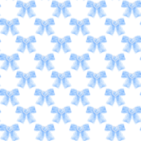 coquette naadloos patroon blauw lint boog waterverf preppy herhaling achtergrond png