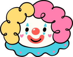 Groovy Clown face, clowncore doodle png