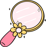 Groovy magnifying glass png