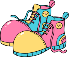 groovy clown mismatch schoenen, clownkern tekening png