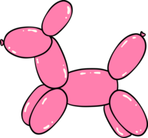 Groovy Clown Balloon dog, clowncore doodle png