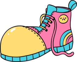 Groovy Clown Shoe, clowncore doodle png