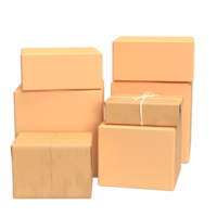 The cardboard box for shipping or cargo concept 3d rendering. png