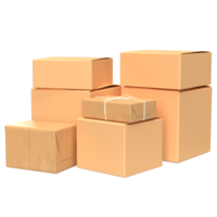 The cardboard box for shipping or cargo concept 3d rendering. png