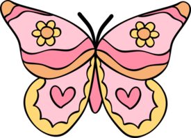 Groovy Retro butterfly png