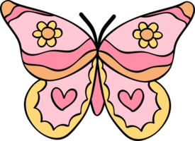 maravilloso retro mariposa png