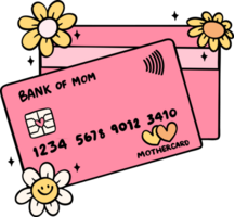 Groovy mother credit card png