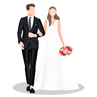 Wedding couple. Bride and groom png