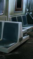 An empty train car in a metro underground station video