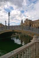 Plaza de Espana Spain square in Seville, Andalusia, Spain. Panoramic view of old city Sevilla, Andalucia photo