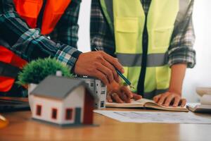 viento energía ingeniero diseño y desarrollando proyecto para residencial distrito foto