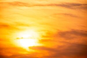 Beautiful , luxury soft gradient orange gold clouds and sunlight on the blue sky perfect for the background, take in everning,Twilight, Large size, high definition landscape photo