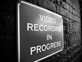 Video Recording Sign photo