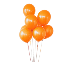 Orange colored balloons without background png