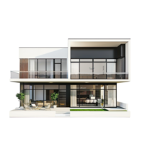 uma luxo casa com modular Projeto isolado em transparente fundo png