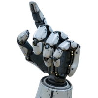 Extended robot hand isolated on transparent background png