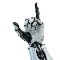 Extended robot hand isolated on transparent background png