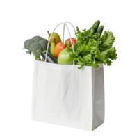 fresh vegetables in a paper bag without background background png