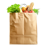 vegetables in a brown paper bag isolated on transparent background png