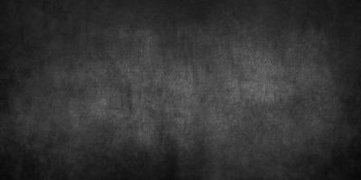 Abstract old stained and dusty Panorama dark grey black slate wall or Black texture chalkboard and blackboard with center in black with high resolution used as wallpaper, cover, decoration and design. photo