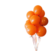 Orange colored balloons without background png