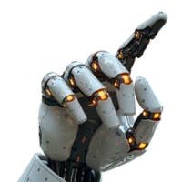 Extended robot hand isolated on transparent background png