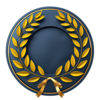 d'oro emblema modello per logo. oro rami e nastro. illustrazione azione illustrazione png