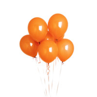 Orange colored balloons without background png