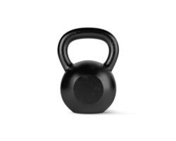 kettlebell gym equipment on white background photo