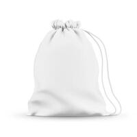 Drawstring Bag on white background photo