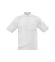 chef coat with a pocket uniform on white background photo