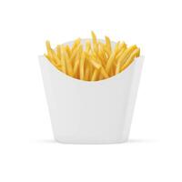 French Fries Packaging on white background photo