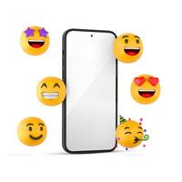 teléfono emoji en blanco antecedentes foto