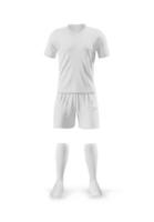 uniforme jugador fútbol frente ver en blanco antecedentes foto