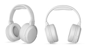 Headphone on white background photo