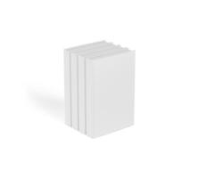 Books on white background photo